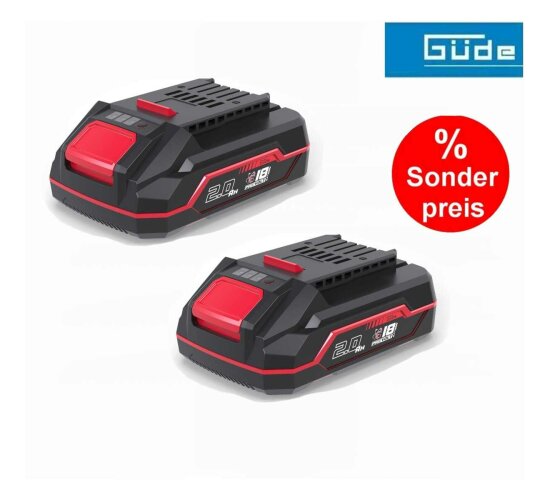 Güde Twinpack ProVolt APPV 18-20 2 x Akku AP18 / 2.0 Ah 18V Akkupack