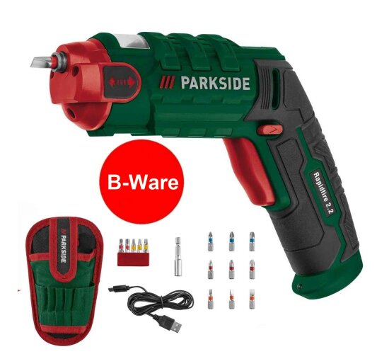 PARKSIDE 4 V Akku-Wechselbitschrauber Rapidfire 2.2, inkl. Bitset B-Ware