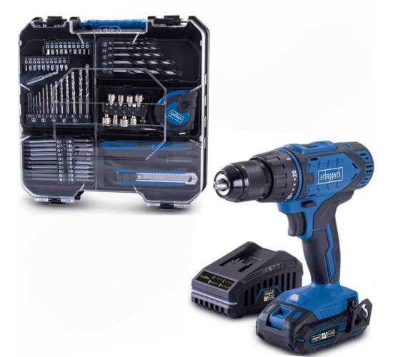 Scheppach 20V Bohrschrauber-Set C-DTB74/2-X IXES Akku 2.0 Ah 74-tlg.