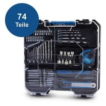 Scheppach 20V Bohrschrauber-Set C-DTB74/2-X IXES Akku 2.0 Ah 74-tlg.