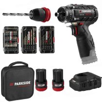PARKSIDE PERFORMANCE 12 V Akku-Bohrschrauber-Starterset...