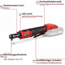 Einhell Akku-Ratschenschrauber TE-RW 18/60 Li 18 V, 60 Nm, 3/8" Akku 2,5 Ah