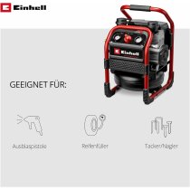 Einhell Professional Akku-Kompressor SILENZZO 18160 8 bar + Druckluft Set