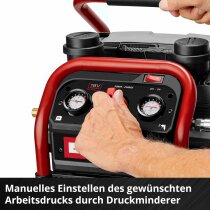 Einhell Professional Akku-Kompressor SILENZZO 18160 8 bar + Druckluft Set