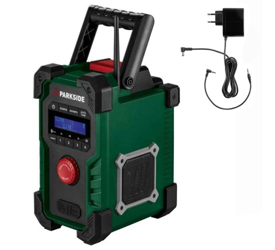 PARKSIDE DAB Akku-Baustellen Garten Radio PBR 20-Li USB ohne Akku und Ladegerät