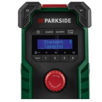 PARKSIDE DAB Akku-Baustellen Garten Radio PBR 20-Li USB, Akku 2.0 Ah, Ladegerät