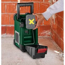 PARKSIDE DAB Akku-Baustellen Garten Radio PBR 20-Li USB, Akku 2.0 Ah, Ladegerät