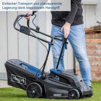Scheppach Rasenmäher BC-MP380-X 38cm 20V 2 Akku 4.0 Ah Doppel Ladegerät IXES Serie