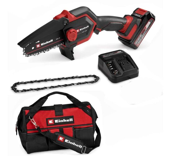 Einhell Astkettensäge GE-PS 18/15 Li BL - 18 V,Kit, Akku 2.5 Ah, Tasche,2 Ketten