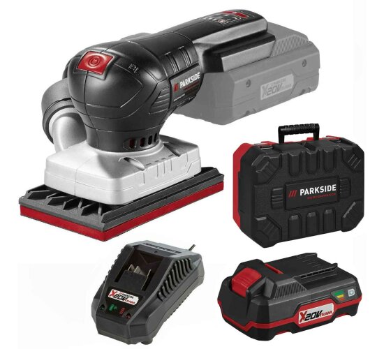 PARKSIDE PERFORMANCE 20V Akku-Schwingschleifer PAMSP 20-Li mit Akku 2.0 Ah