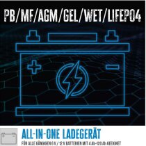 Güde Automatik Batterieladegerät GAB 12V/6V-10 A Inverter KFZ-Ladegerät / LiFePo4