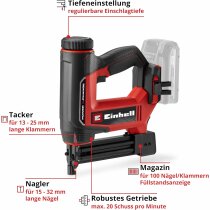 Einhell Akku-Nagler TE-CN 18/32 Li -18V,Tacker und...