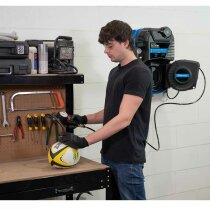 Güde Wandkompressor 160/08/2 ST 1100 W/230 V, Automatikschlauchtrommel, 9 m