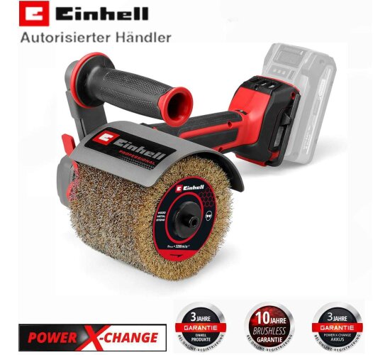 Einhell Professional Akku-Bürstenschleifer TP-BR 18/32 Li BL-Solo + Zubehör