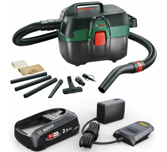 Bosch Akku Nass- + Trockensauger AdvancedVac 18V-8 mir Akku 2.5 Ah 18 Volt