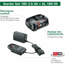 Bosch Akku Nass- + Trockensauger AdvancedVac 18V-8 mir Akku 2.5 Ah 18 Volt