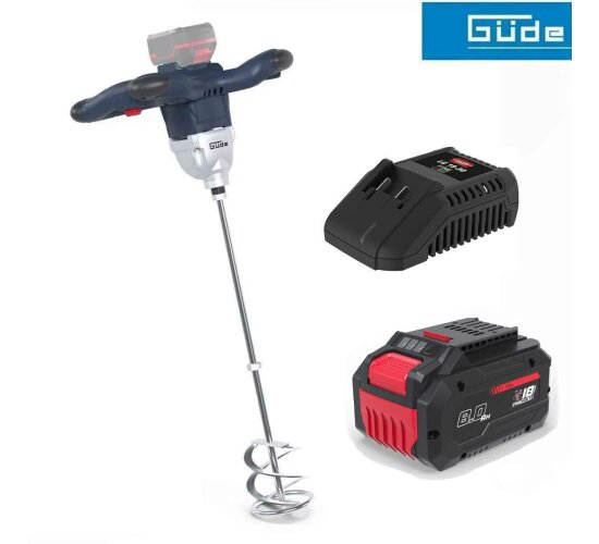 Güde Profi Rührwerk RW 18-801-30 mit Akku 8.0 Ah und Ladegerät 3 A