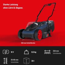 GÜDE City Rasenmäher RM 18-0.32 BL 18V 32 cm ( ohne Akku / Ladegerät )