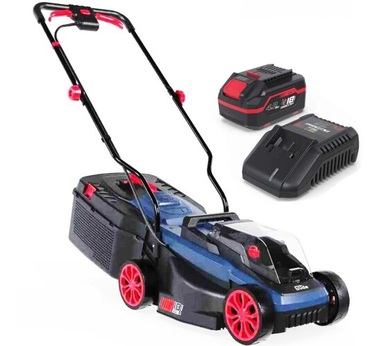 GÜDE City Rasenmäher RM 18-0.32 BL 18V 32 cm, Akku 4.0 Ah, Ladegerät )