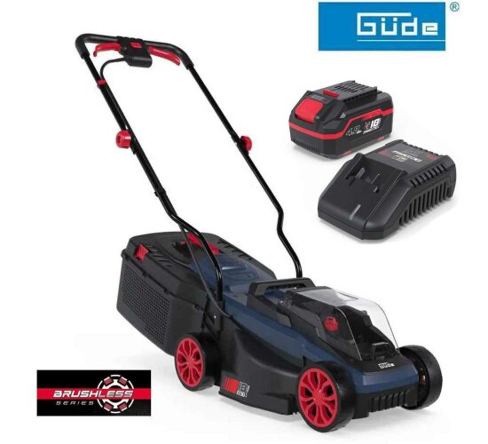 GÜDE City Rasenmäher RM 18-0.32 BL 18V 32 cm, Akku 4.0 Ah, Ladegerät )