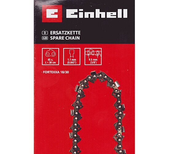 Einhell Sägekette 30 cm, 3/8", 45 TG, 1,1 mm FORTEXXA 18/30