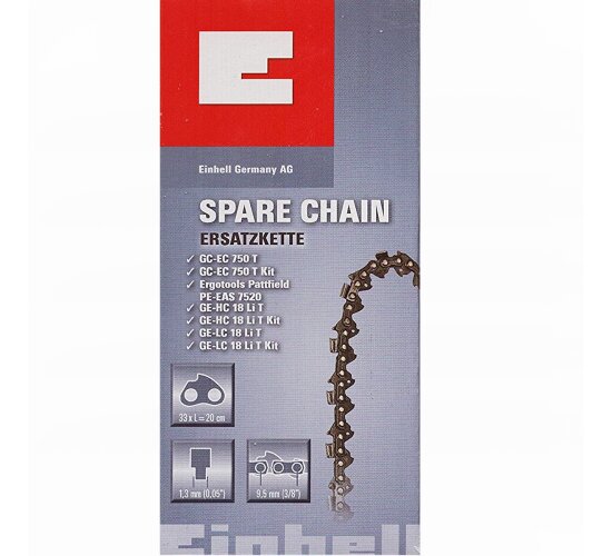 Einhell Sägekette 20 cm 3/8" 33 TG 1,3 mm GE-LC 18 Li T GC-LC 18 Li T