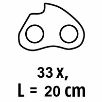 Einhell Sägekette 20 cm 3/8" 33 TG 1,3 mm Akku-Multitool GE-HC 18 Li T