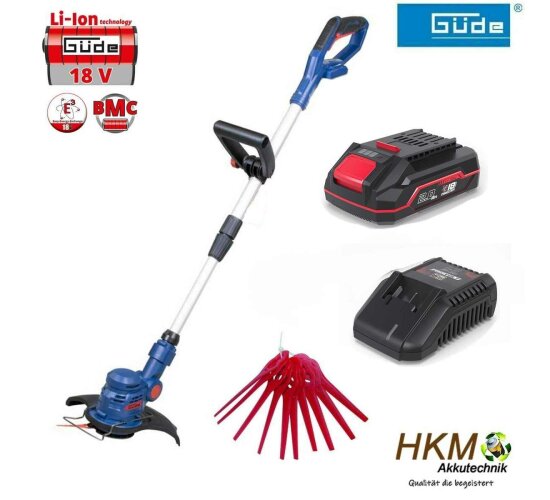 Güde Rasentrimmer RT 18V Akku 2.0 Ah / Ladegerät 3A Kantenschneider