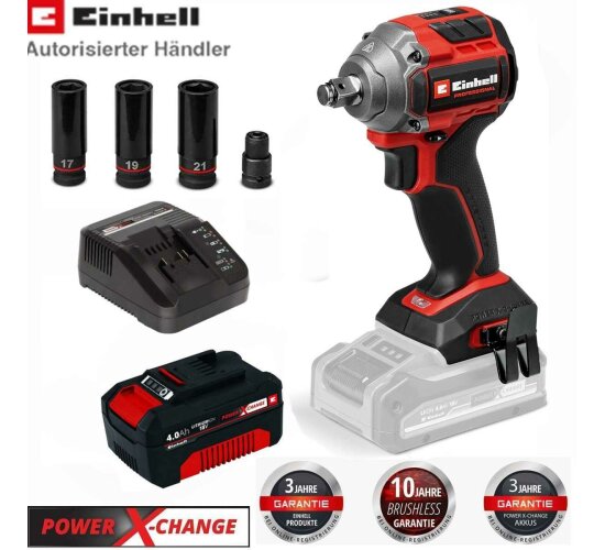 Einhell Akku-Schlagschrauber TP-CW 18/260-C Li BL 260 Nm, Akku 4.0 Ah