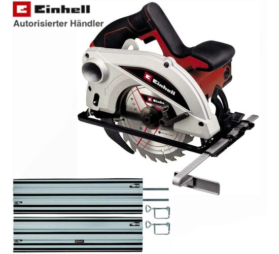 Einhell Handkreissäge TC-CS 1250 - 1.250 W Sägeblatt Ø165, Führungsschiene