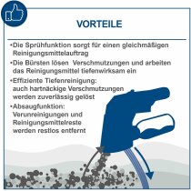 Scheppach Polsterreinigungsbürste PRB300 | Sprüh - & Absaufunktion Nass-und Trockensaugern