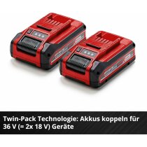 EINHELL 18V Ersatzakku PXC-Twinpack 4.0 AhPower Plus 2er Pack