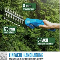 GÜDE Akku Gartenpflege-Set GPS 7.2V-1.5 LI Gras + Strauchschere