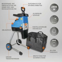 Güde Walzen Gartenhäcksler GH 2801 SILENT 2800 W,Astdicke 45 mm
