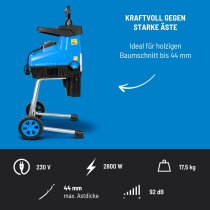 Güde Walzen Güde Gartenhäcksler GH 2801 SILENT 2800 W,Astdicke 45 mm