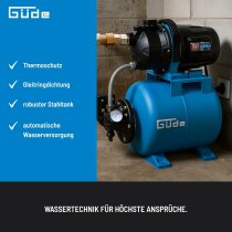 Güde HWW 6035 Hauswasserwerk 3200 L/h Gartenpumpe 600 W + Filter