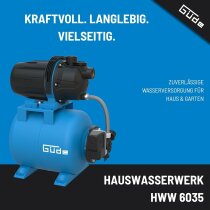 Güde HWW 6035 Hauswasserwerk 3200 L/h Gartenpumpe 600 W + Filter
