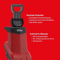 Güde Messer Elektro-Gartenhäcksler GEH 2500 Astdicke 45 mm 2500 W