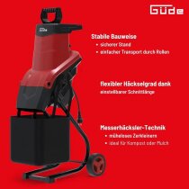 Güde Messer Elektro-Gartenhäcksler GEH 2500 Astdicke 45 mm 2500 W