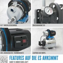 Güde Hauswasserwerk  HWW 1000 ES (1000 W,, Kessel 20 l, 3600 l/h,