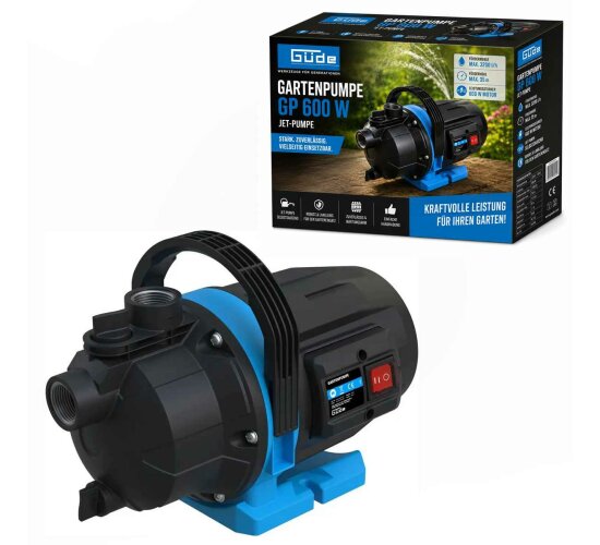 Güde Gartenpumpe GP 600 W,Fördermenge 3200 l/h, Jet-Pumpe Gartenbewässerung