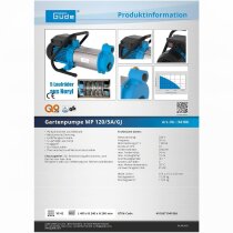 Güde Gartenpumpe MP 120/5A/GJ Wasserpumpe Jetpumpe,...