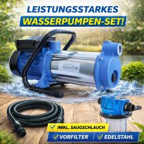 Güde Gartenpumpe MP 120/5A/GJ Vorfilter +...