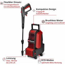 Einhell Akku-Hochdruckreiniger HYPRESSO 36/105 18V, 105 bar