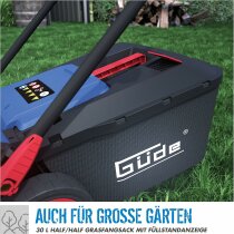 GÜDE City Rasenmäher RM 18/33 18V, 33 cm Schnitt mit 2 x Akku 4.0 Ah + Ladegerät