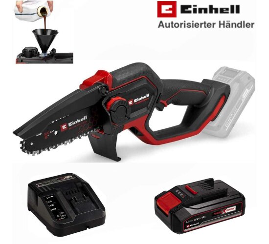 Einhell Astsäge GP-PS 18/20 Li BL-Akku 2.0 Ah Automatische Kettenschmierung