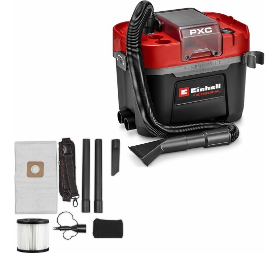 Einhell Professional Akku-Nass-Trockensauger TP-VC 18/10 Li BL L-Solo