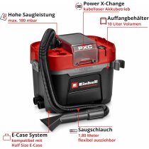 Einhell Professional Akku-Nass-Trockensauger TP-VC 18/10 Li BL mit Akku 4.0 Ah