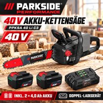 PARKSIDE PERFORMANCE 40V Kettensäge PPKSA 40 Li C3...