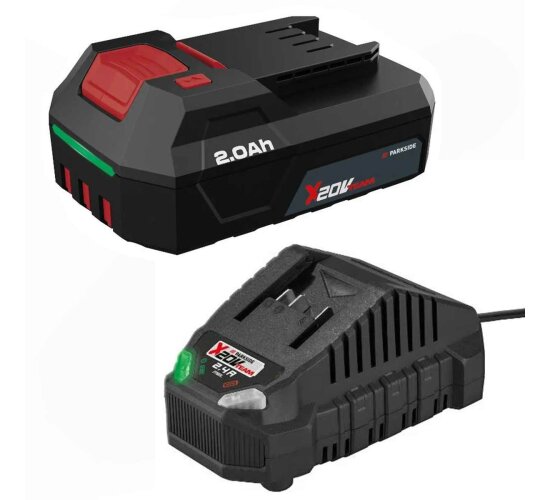 Parkside 20 V Akku PAP 202 A1 / 20 V Akku-Ladegerät PLG 20 C1